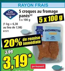 Norma Citté mariné 5 croques au fromage panés offre