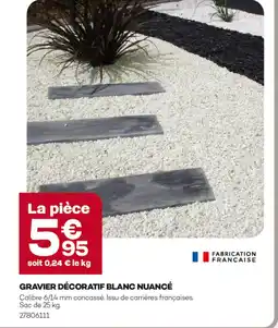 Gedimat Gravier décoratif blanc nuancé offre