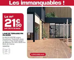 Gedimat Lame de terrasse pin du nord offre