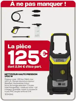 Gedimat Stanley nettoyeur haute pression 1700 w offre