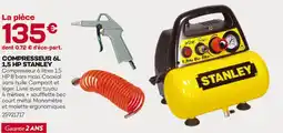 Gedimat Stamley compresseur 6l 1.5 hp offre