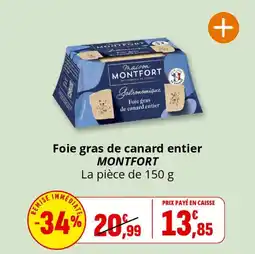 Coccinelle Supermarché Foie gras de canard entier montfort offre