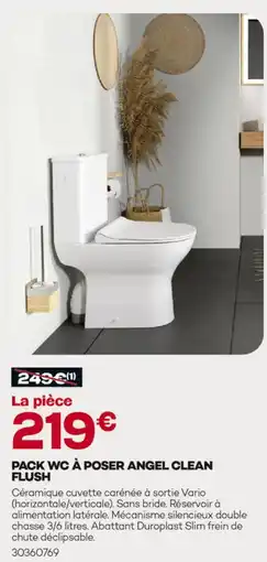 Gedimat Pack wc à poser angel clean flush offre
