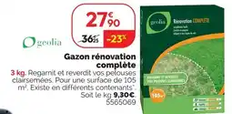 Weldom Geolia gazon rénovation complète offre