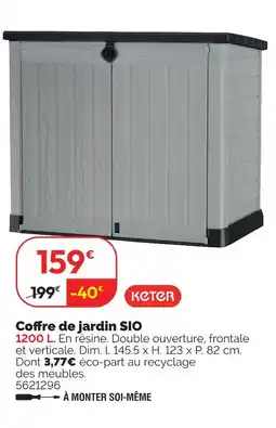 Weldom Keter coffre de jardin sio offre