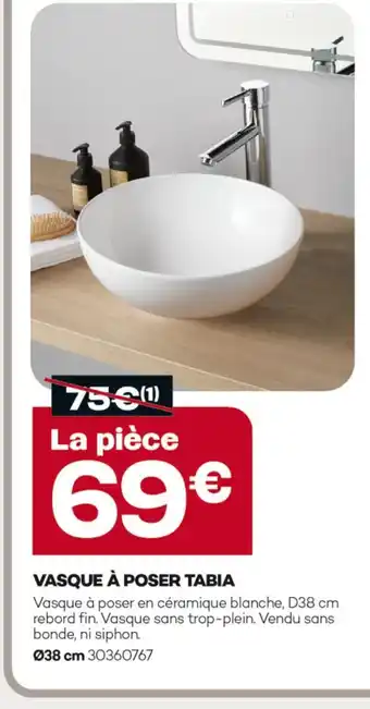 Gedimat Vasque à poser tabia offre