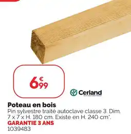 Weldom Cerland poteau en bois offre