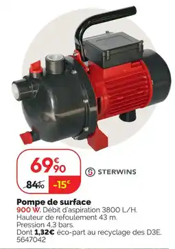 Weldom Sterwins pompe de surface offre