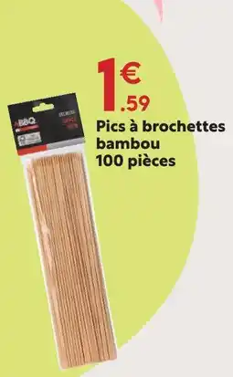Maxi Bazar Bbq pics à brochettes bambou 100 pièces offre