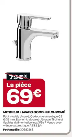 Gedimat Goodlife mitigeur lavabo chromé offre