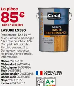 Gedimat Cecil lasure lx530 offre
