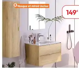Weldom Meuble + vasque + miroir infinity offre