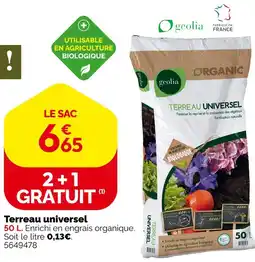 Weldom Geolia terreau universel offre