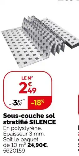 Weldom Sous-couche sol stratifié silence offre