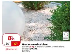 Weldom Naterial graviers marbre blanc offre