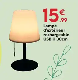 Maxi Bazar Lampe d'extérieur rechargeable usb h.30cm offre
