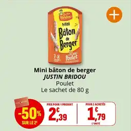 Coccinelle Supermarché Mini bâton de berger justin bridou offre