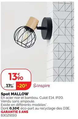 Weldom Inspire spot mallow offre