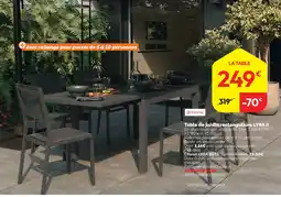 Weldom Naterial table de jardin rectangulaire lyra ii offre