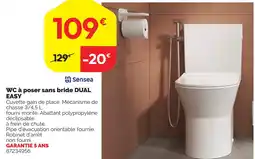 Weldom Sensea wc à poser sans bride dual easy offre