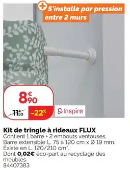 Weldom Inspire kit de tringle à rideaux flux offre