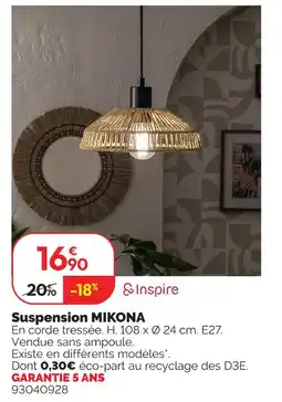 Weldom Inspire suspension mikona offre