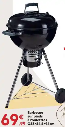 Maxi Bazar Barbecue sur pieds à roulettes offre