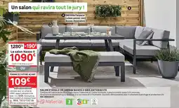 Leroy Merlin Naterial salon d’angle de jardin naxos ii gris anthracite offre