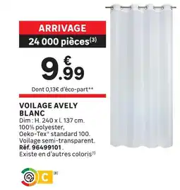 Leroy Merlin Voilage avely blanc offre