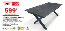 Leroy Merlin Dcb garden table de jardin extensible floride anthracite offre