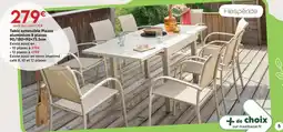 Maxi Bazar Hespéride table extensible piazza aluminium 8 places offre
