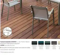 Maxi Bazar Essentia fauteuil empilable anthracite offre