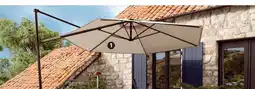 Leroy Merlin Parasol déporté avea taupe offre