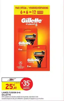 Intermarché Express Gillette - lames fusion 6+6 offre