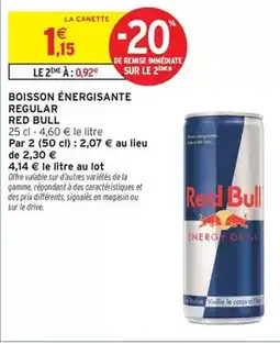 Intermarché Express Red bull - boisson énergisante offre