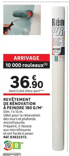 Leroy Merlin Revêtement de rénovation à peindre 180 g/m² offre