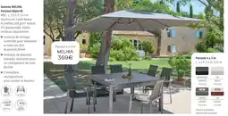 Maxi Bazar Melhia parasol déporté anthracite graphite offre