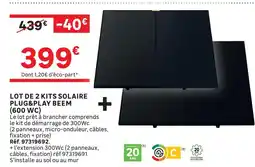 Leroy Merlin Beem lot de 2 kits solaire plug&play (600 wc) offre