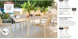 Maxi Bazar Table extensible rectangulaire 6-10 places pavane offre