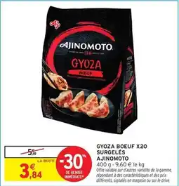 Intermarché Express Ajinomoto - gyoza boeuf x20 surgelés offre