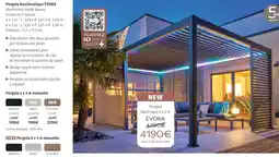 Maxi Bazar Évora pergola bioclimatique 4 x 3 m manuelle offre