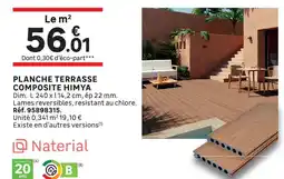 Leroy Merlin Material planche terrasse composite himya offre