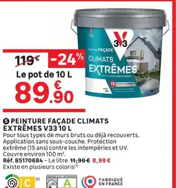 Leroy Merlin V33 peinture façade climats extrêmes v33 10 l offre