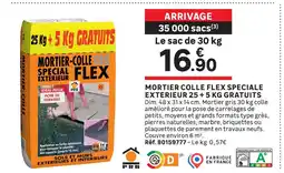 Leroy Merlin Prb mortier colle flex spéciale extérieur 25 + 5 kg gratuits offre