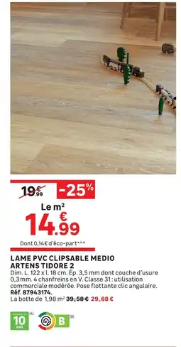 Leroy Merlin Artens lame pvc clipsable medio tidore 2 offre