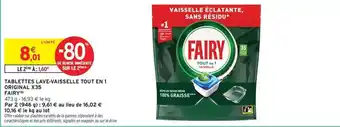 Fairy - tablettes lave-vaisselle tout en 1 original