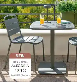 Maxi Bazar Alégoria table 2 places offre