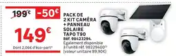 Leroy Merlin Pack de 2 kit caméra + panneau solaire tapo t90 offre