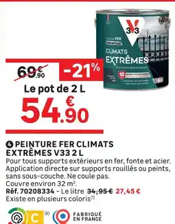 Leroy Merlin V33 peinture fer climats extrêmes v33 2 l offre