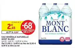 Intermarché Express Mont blanc - eau minérale naturelle offre